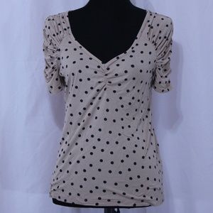 GUC H&M Ruched Sleeve V-Neck Tee